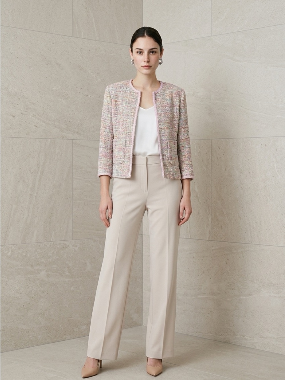 Express Multi Tweed Blazer
